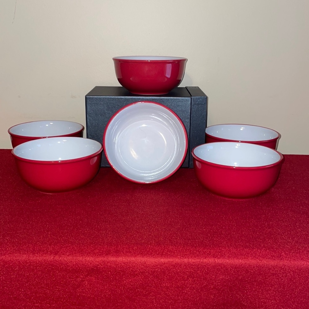 Royal Norfolk Soup/Salad Bowls ~ Harmony Red